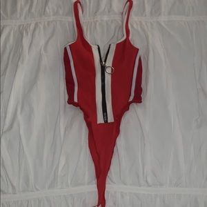 Red Racer Bodysuit
